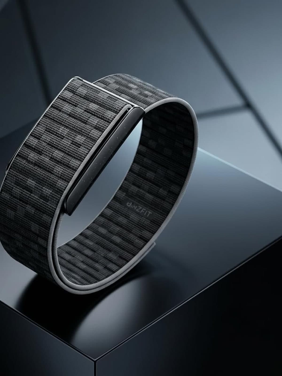 Active-Weave Loop Band for Amazfit Helio in Black & Grey / Black Frame