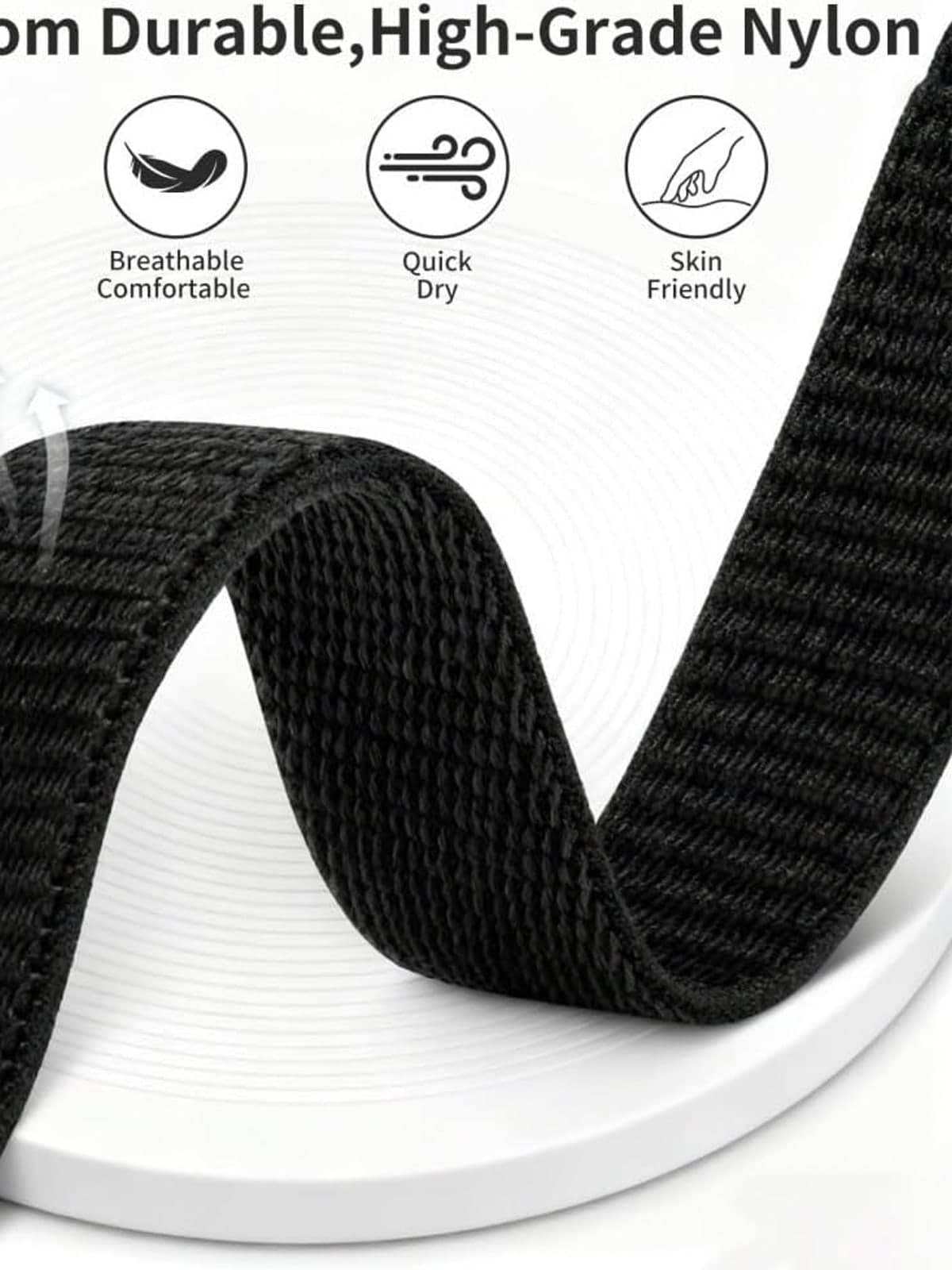 22mm Nylon Ankle & Arm Band for Amazfit in Charcoal